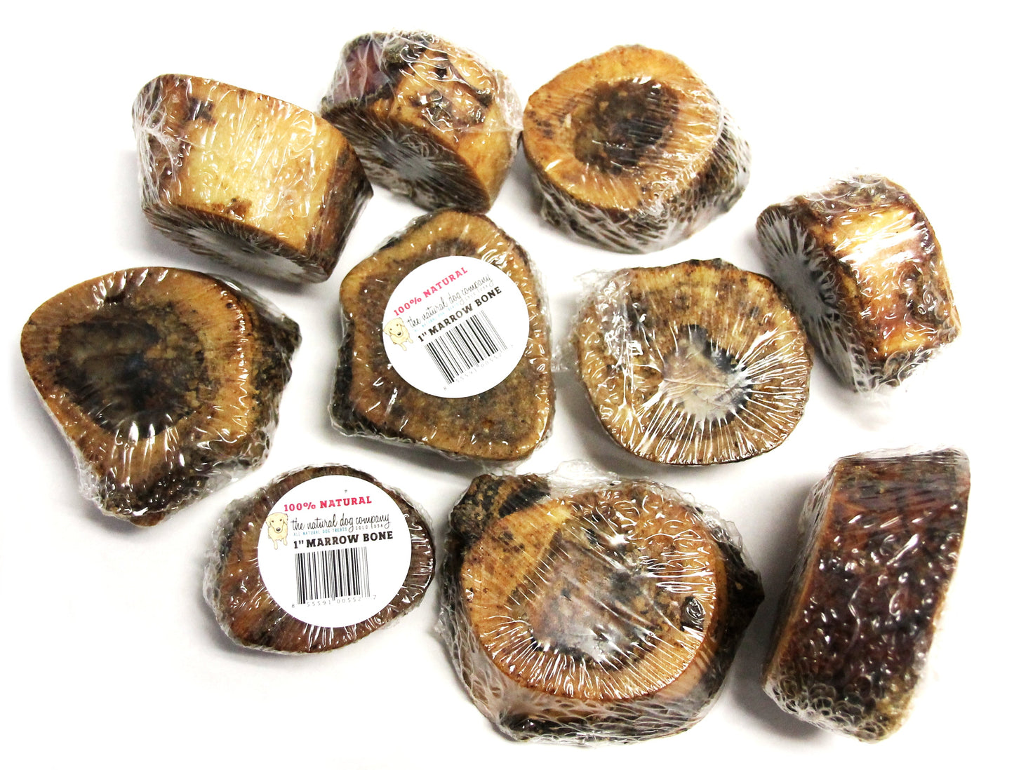 1-2" Beef Marrow Bone (Bulk - Shrinkwrapped)- Pack of 10