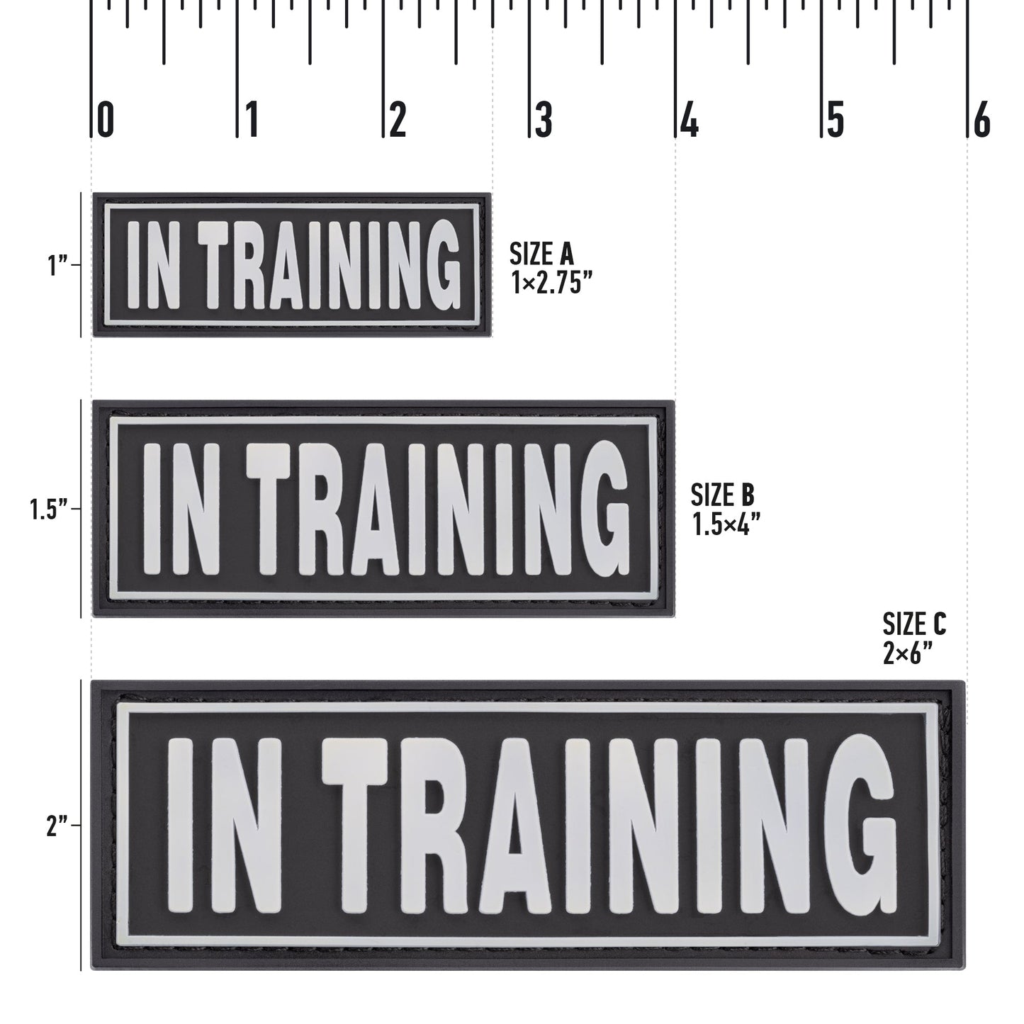 Dogline 3D Rubber In Training Removable Accessories for Dog Harness and Vest