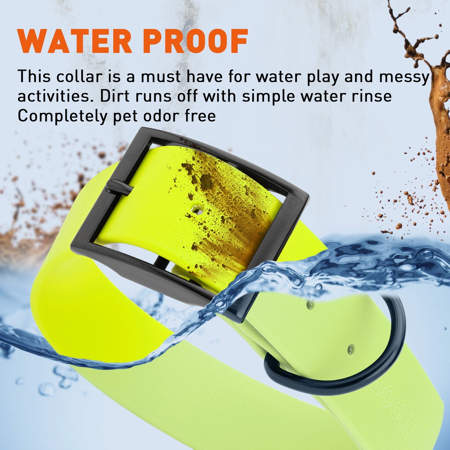 Biothane Waterproof Dog Collar - Wide - L (16 to 20 inches)