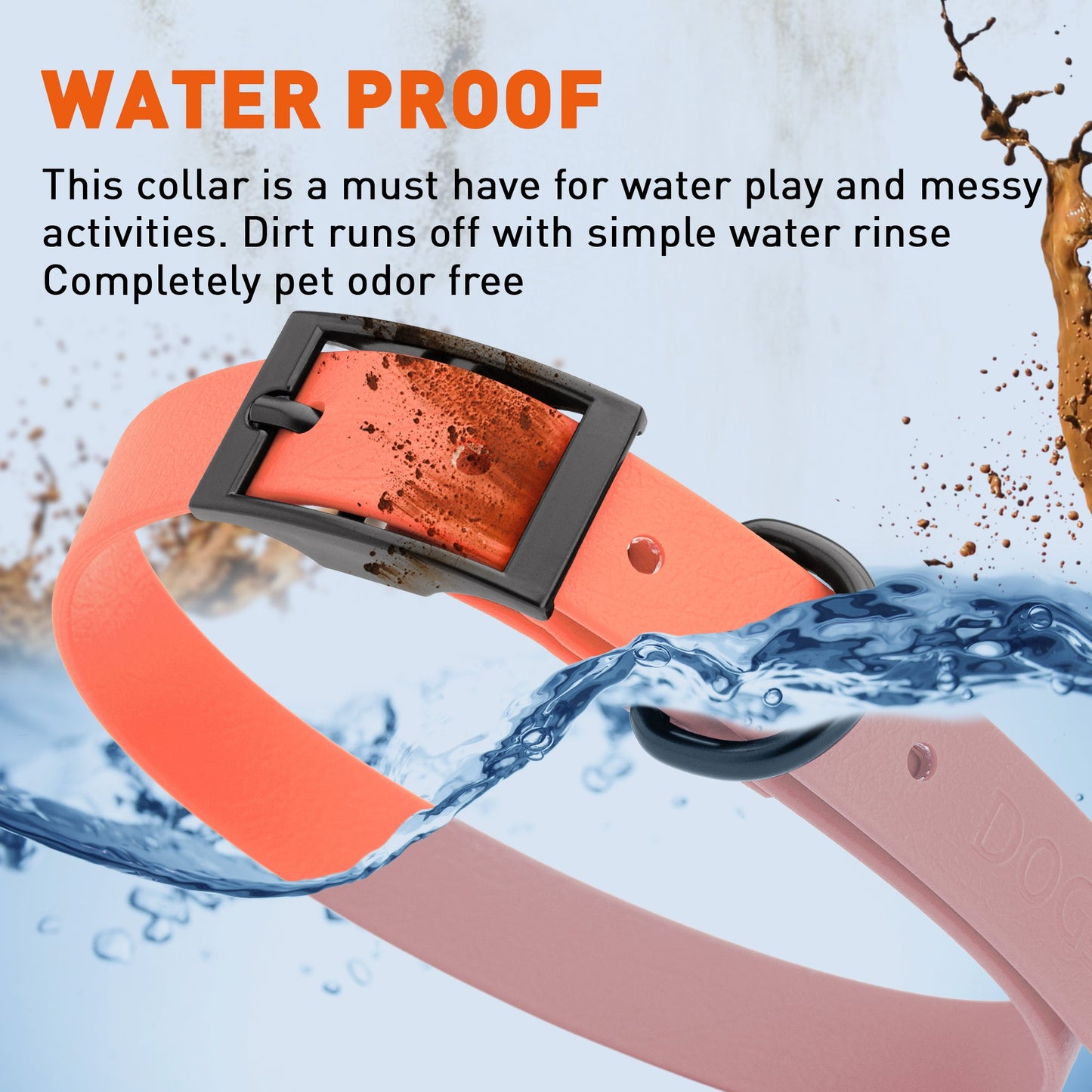 Biothane Waterproof Dog Collar - M (15 to 18 inches)