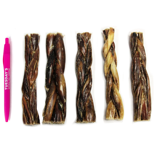 6" Braided Beef Gullets (Bulk) - Pack of 25