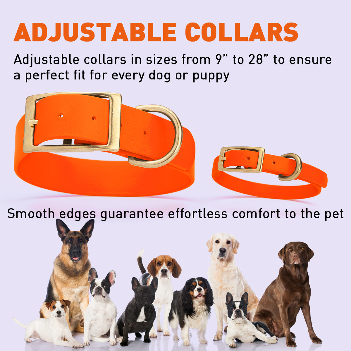 Viper Biothane Waterproof Collar - Brass Hardware - Size XL (22 to 25 inches)