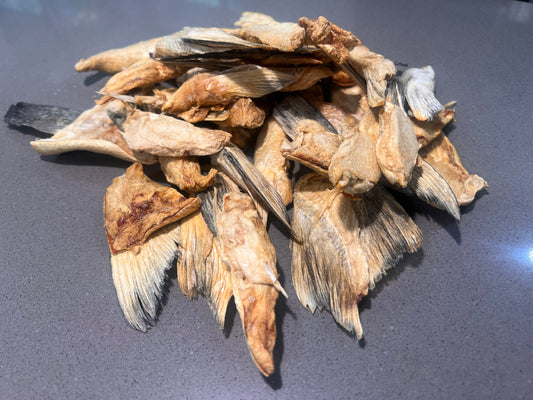 Freeze Dried Salmon Fins, Skin Rolls, Cubes- BULK