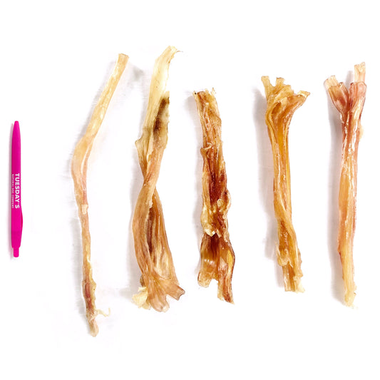 9" Extra Large Assorted Beef Tendons - 5 Pack- EACH Pack