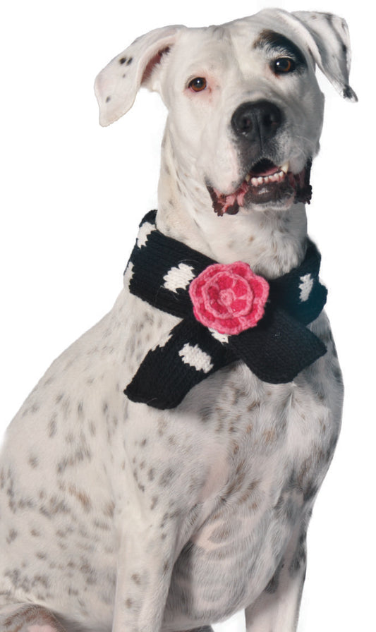 Scarves - Black Polka Dot