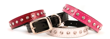 MANHATTAN PATENT LEATHER CRYSTALLIZED (1-Row) COLLARS