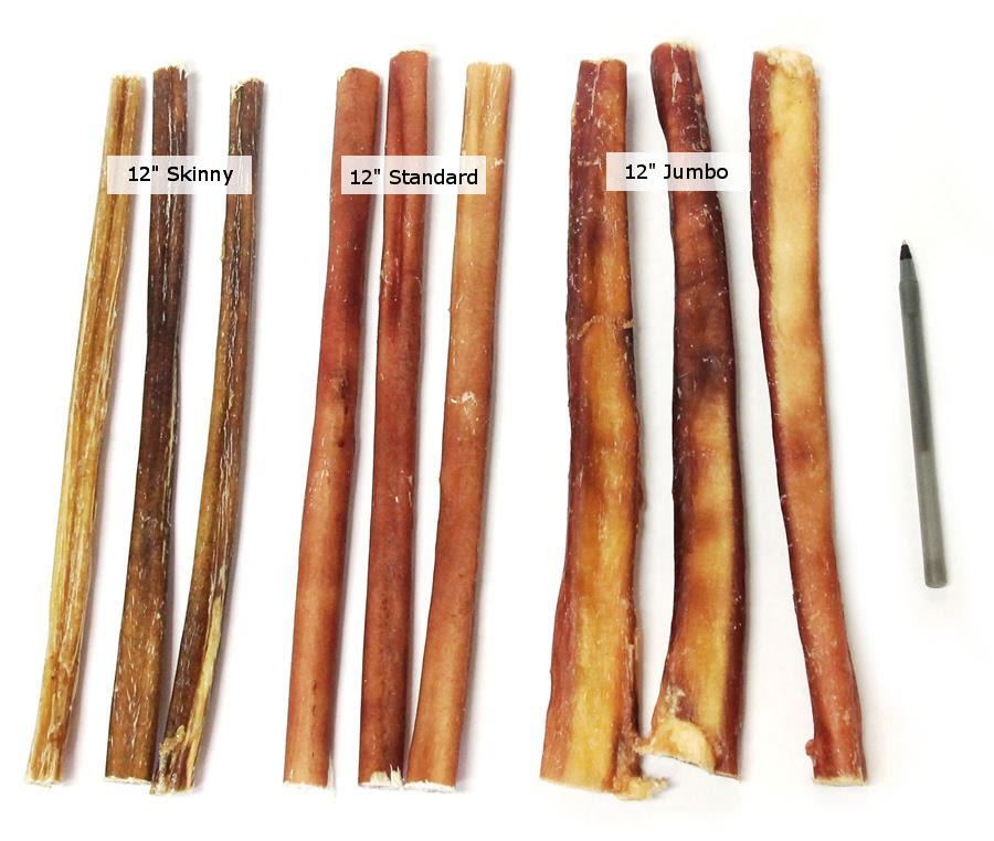 12" Jumbo Bully Sticks - Odor Free (Bulk) - Pack of 25