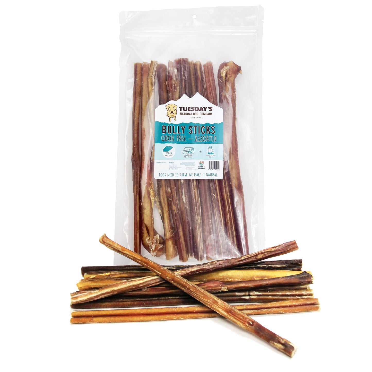 12" Bully Sticks Odor Free - 16 oz- EACH