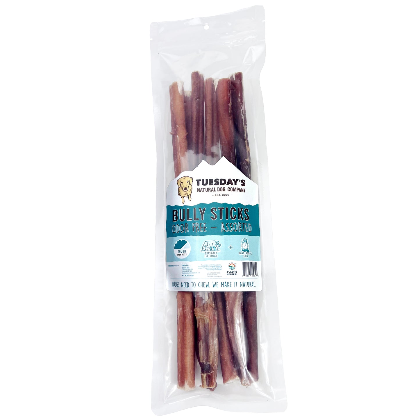 12" Bully Sticks Odor Free - 8 oz- EACH