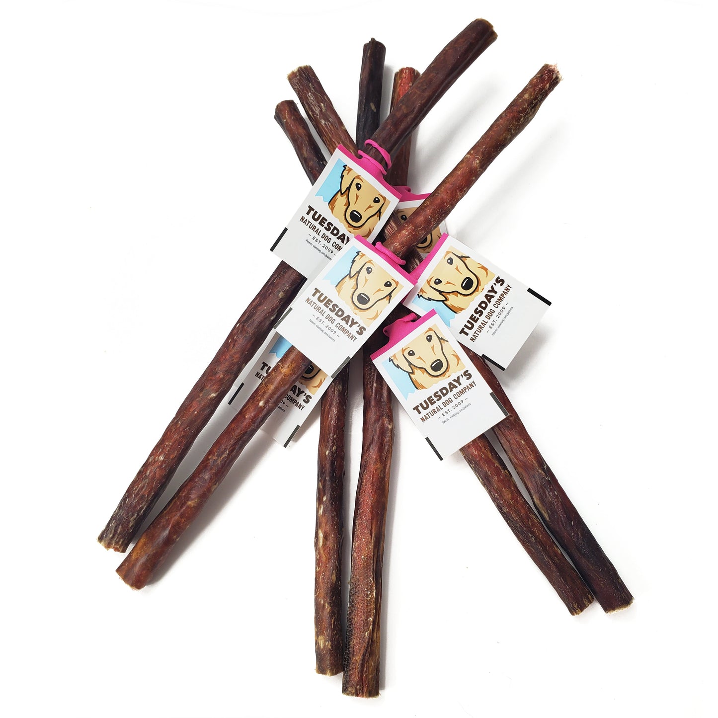 12" Pork Chewy Bulls (Bulk)- Pack of 25