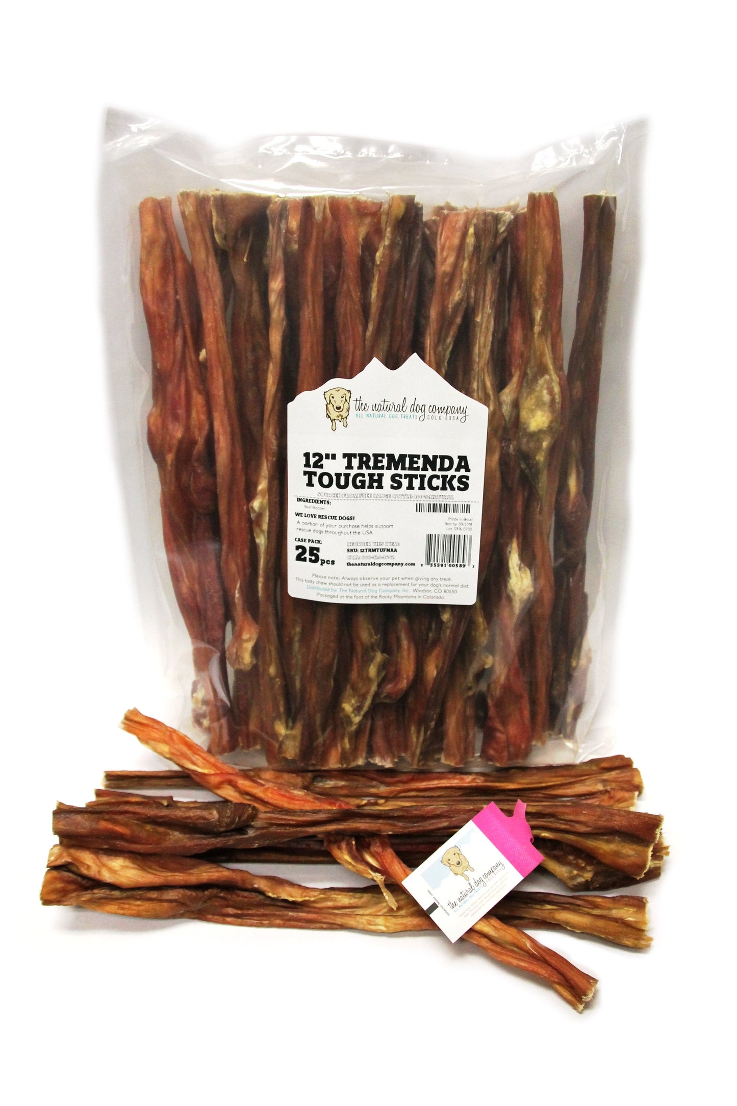 12" Tremenda Tough Sticks (Bulk)  - Pack of 25