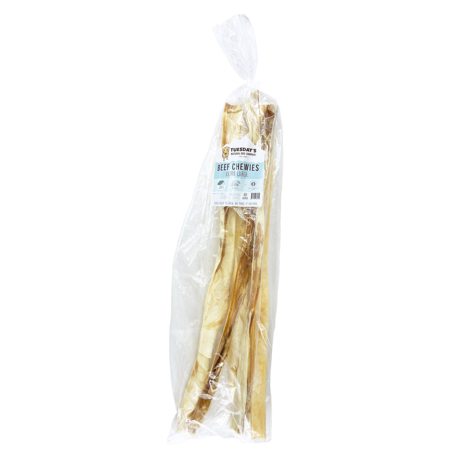 25-30" Beef Chewies - 5 Pack- EACH