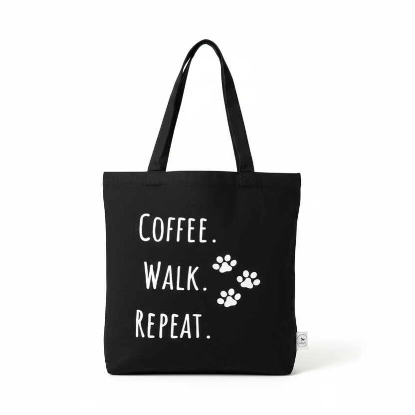 Coffee Walk Repeat Tote Bag
