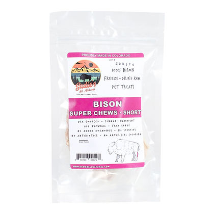 CASE of 6 Bison Super Chew Short - 6 per bag