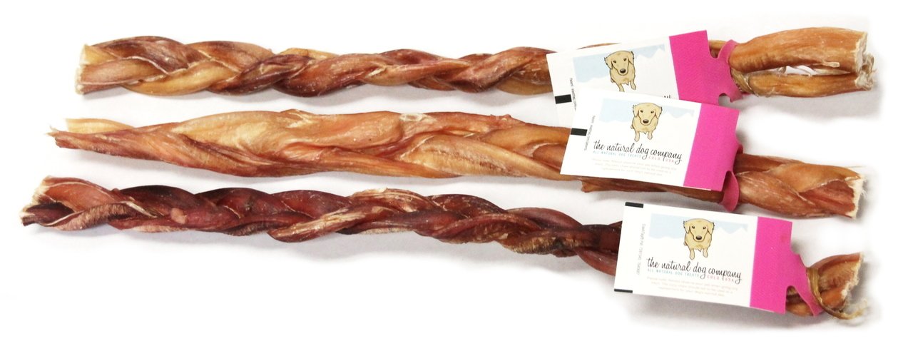 12" Standard Braided Bully Sticks - Odor Free (Bulk) - Pack of 25