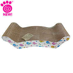 Early Bird Corrugated Cat Scratcher- W-Shaped Lounge-17.25"L x 8.5"W x 4"H (inner pack 3)