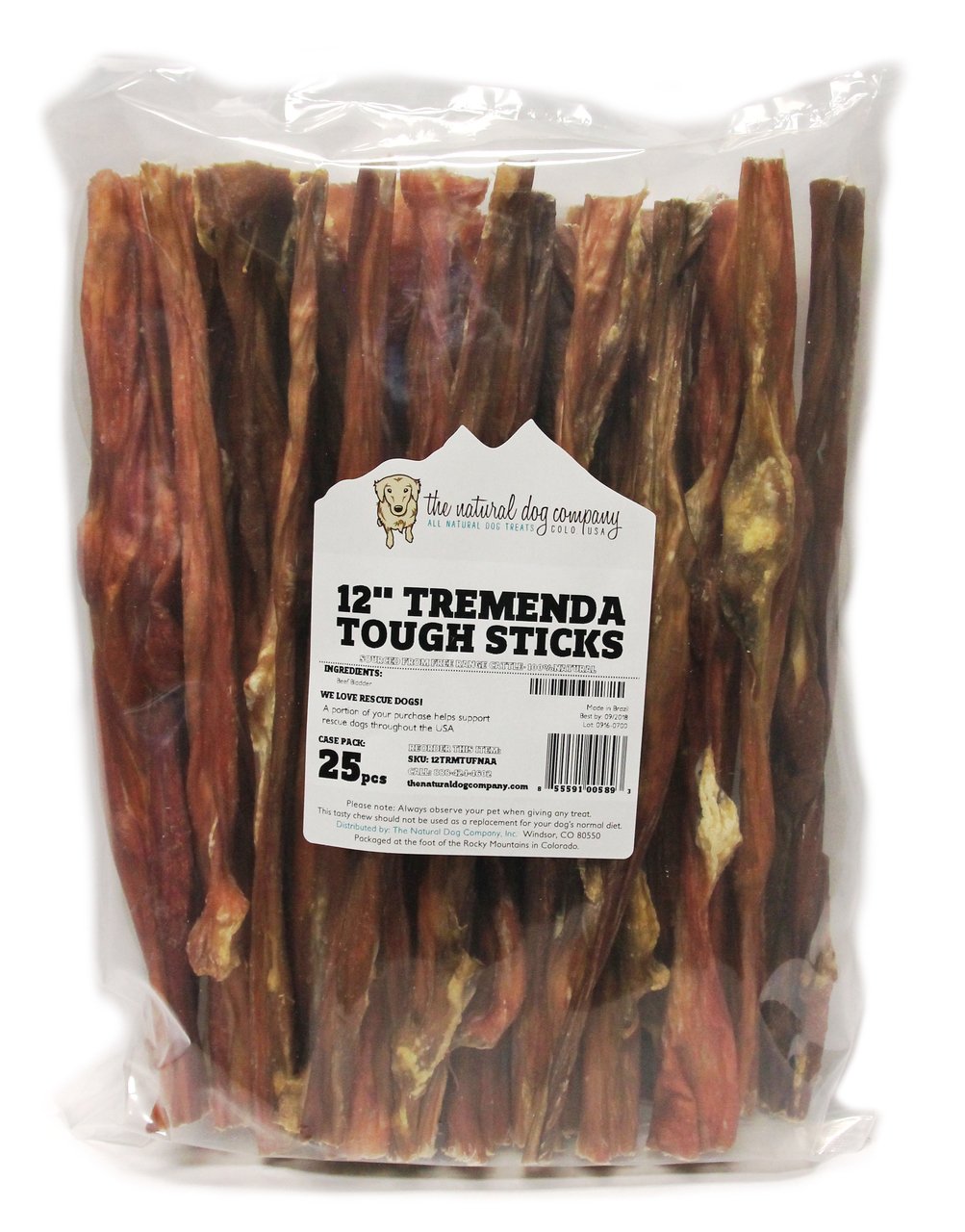 12" Tremenda Tough Sticks (Bulk)  - Pack of 25
