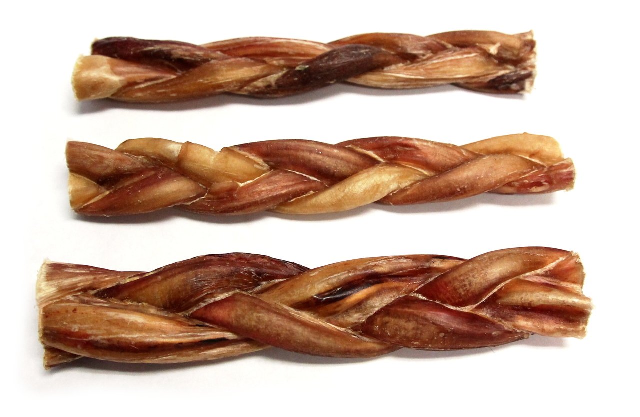 6" Standard Braided Bully Stick - Odor Free (Bulk) - Pack of 25