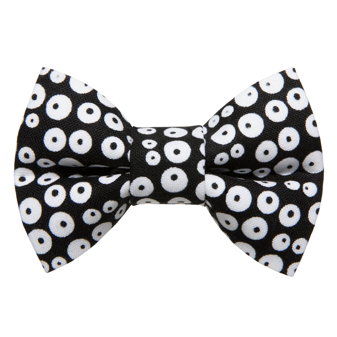Sweet Pickles Designs The Looker cat collar bow tie with black and white eye pattern