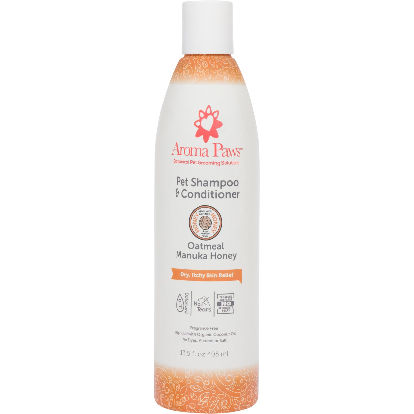 Oatmeal Manuka Honey 13.5oz Shampoo- Dry, Itchy Skin Relief Formula- Feline Friendly