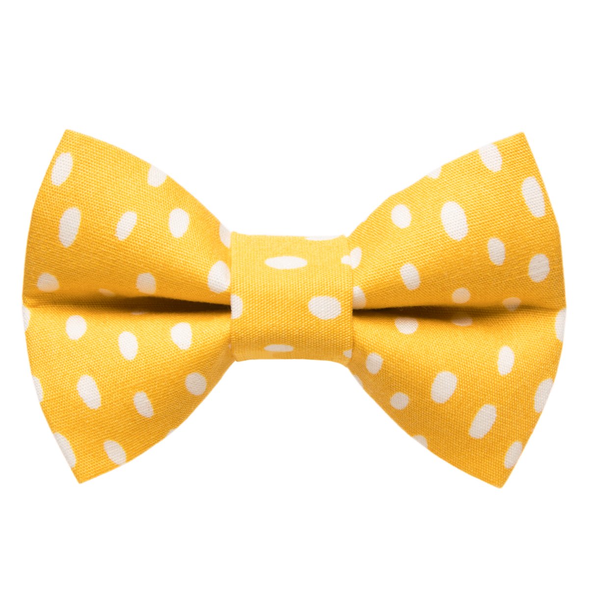 Sweet Pickles Designs The Always Sunny in Pickle-delphia yellow bow tie with white polka dots