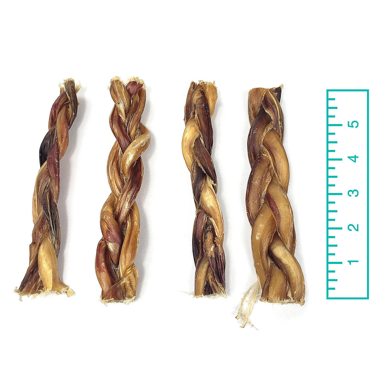 6" Standard Braided Bully Stick - Odor Free (Bulk) - Pack of 25