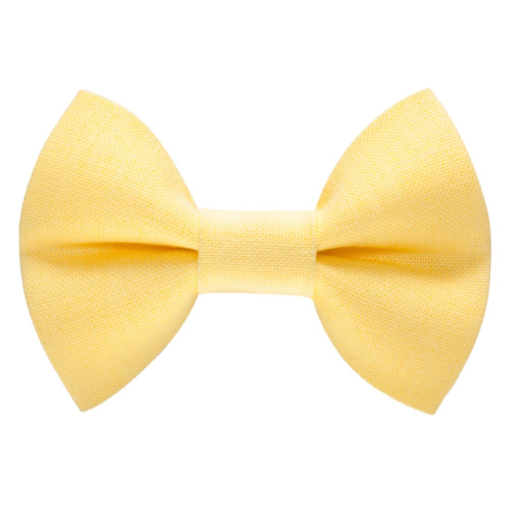 Sweet Pickles Designs The Mellow Yellow bow tie in solid light yellow fabric