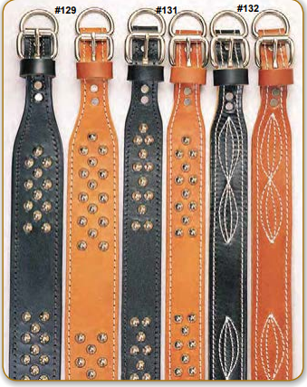 Tapered Leather Collars (Cone Studded)