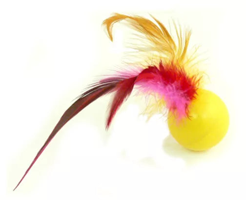 Feather Pong w/Catnip & Rattles