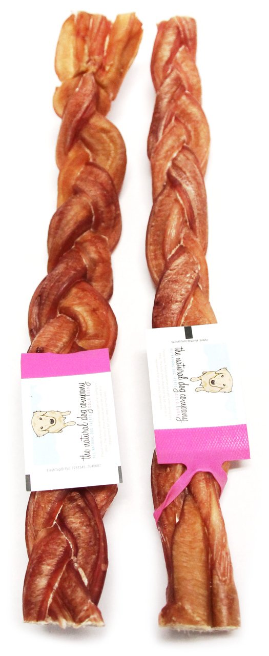 12" Thick Braided Bully Sticks - Odor Free (Bulk)- Pack of 25