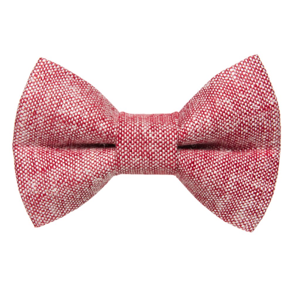 Sweet Pickles Designs The Team Leader red and white textured fabric bow tie