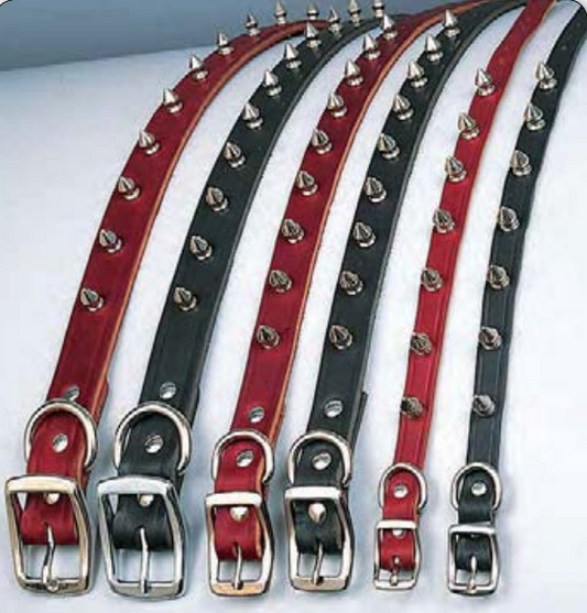 Spiked Latigo Collars