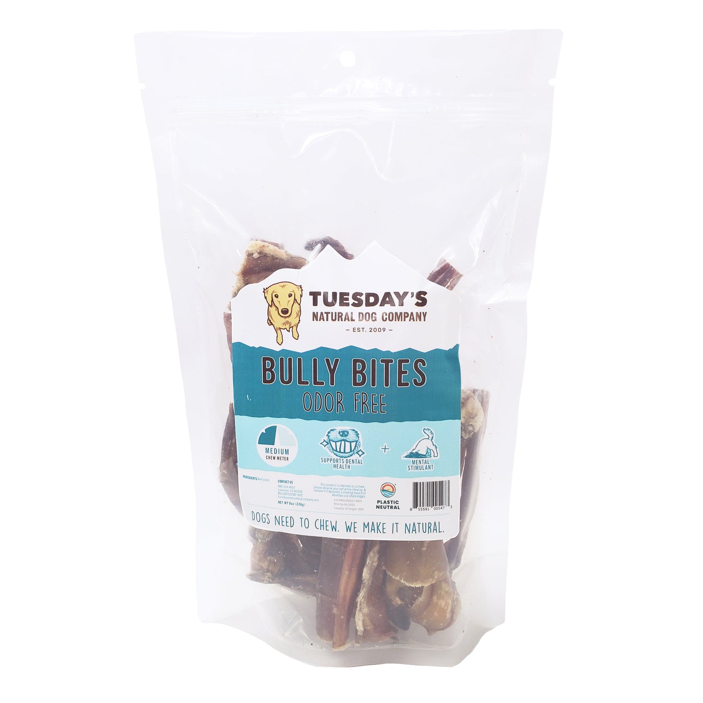 Odor Free Bully Bites - 8 oz - EACH