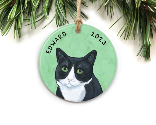 Black & White Cat Ornament