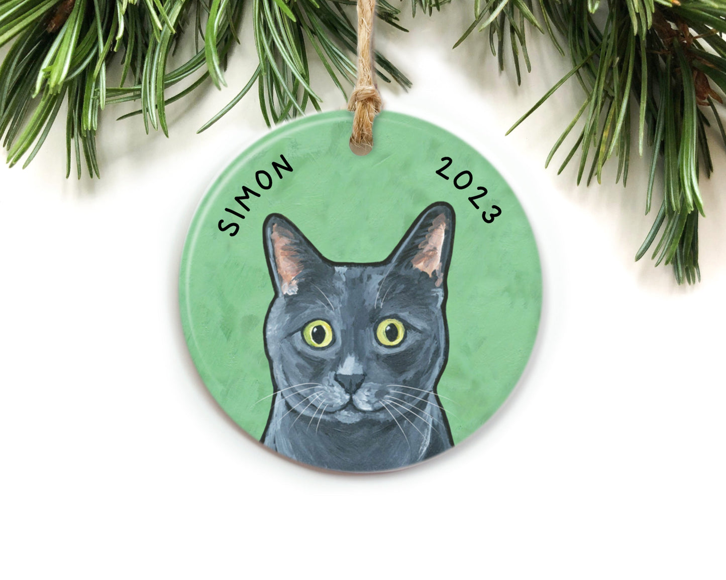Gray Cat Ornament