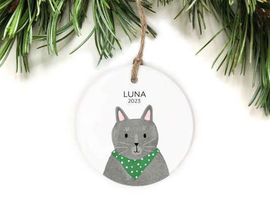 Russian Blue Cat Ornament
