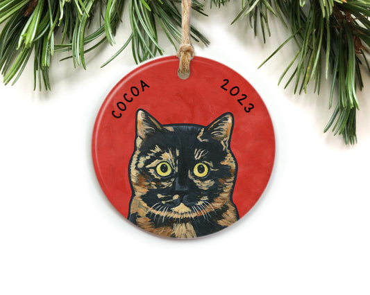 Tortie Cat Ornament