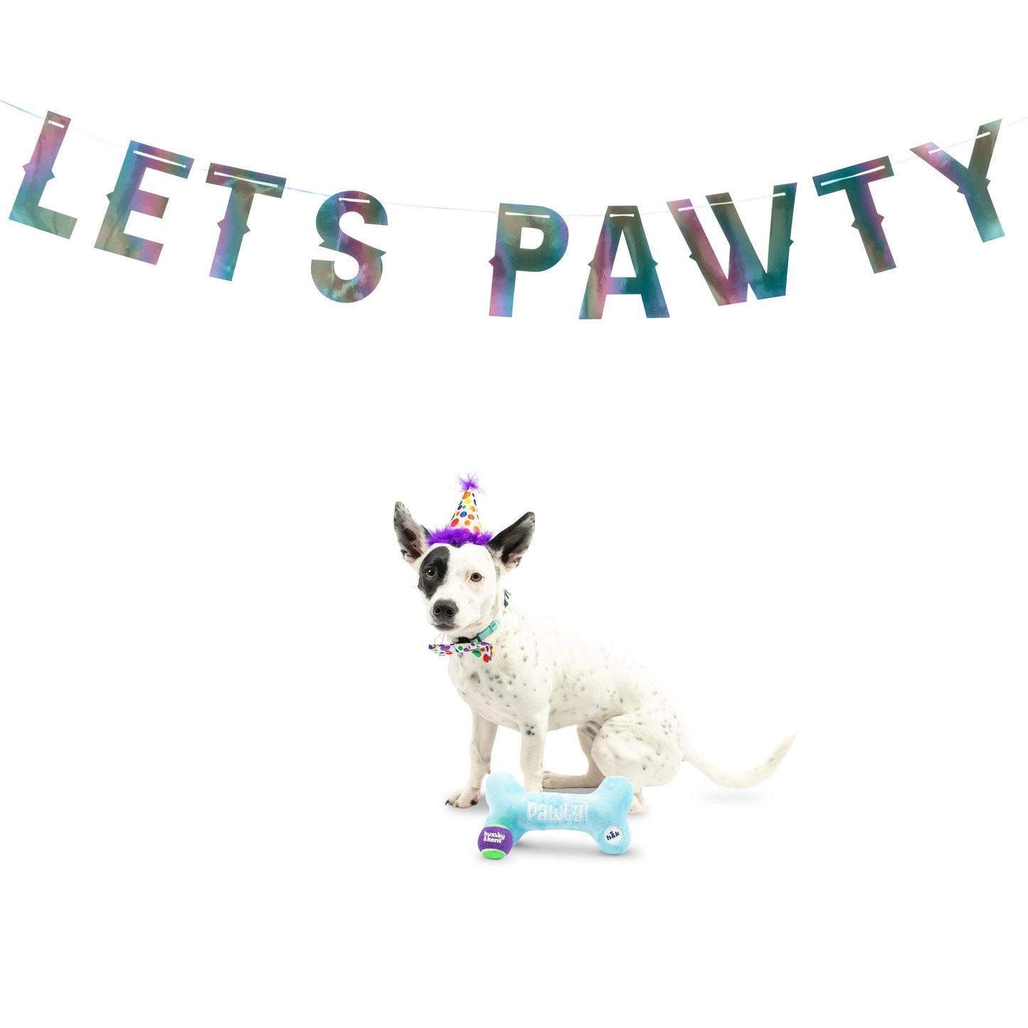 Let's Pawty Iridescent Celebration Banner
