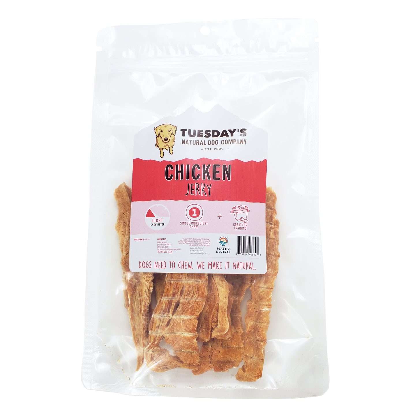 USA Chicken Jerky - 3 oz- EACH