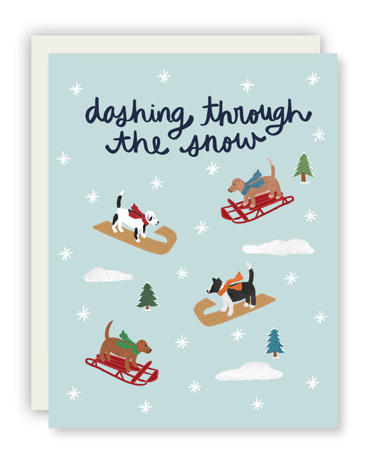 Dashing Through The Snow Card (Pack of 6)