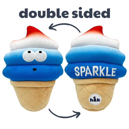 Fro-Yo Pawtriot Cone Dog Toy (Double Sided)