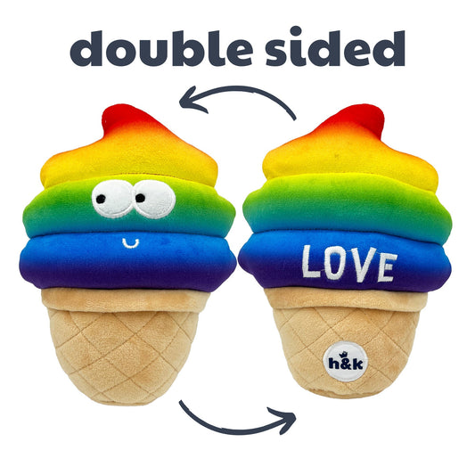 Fro-Yo Pride Cone Dog Toy (Double Sided)
