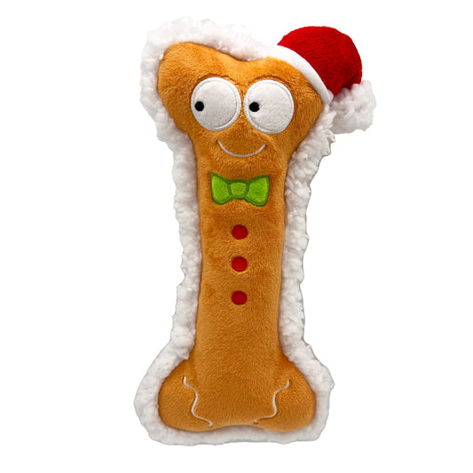 Gingerbread Bone Dog Toy