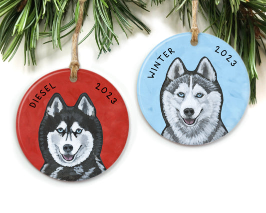 Siberian Husky Ornament