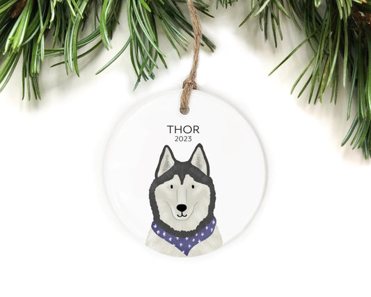 Siberian Husky Ornament