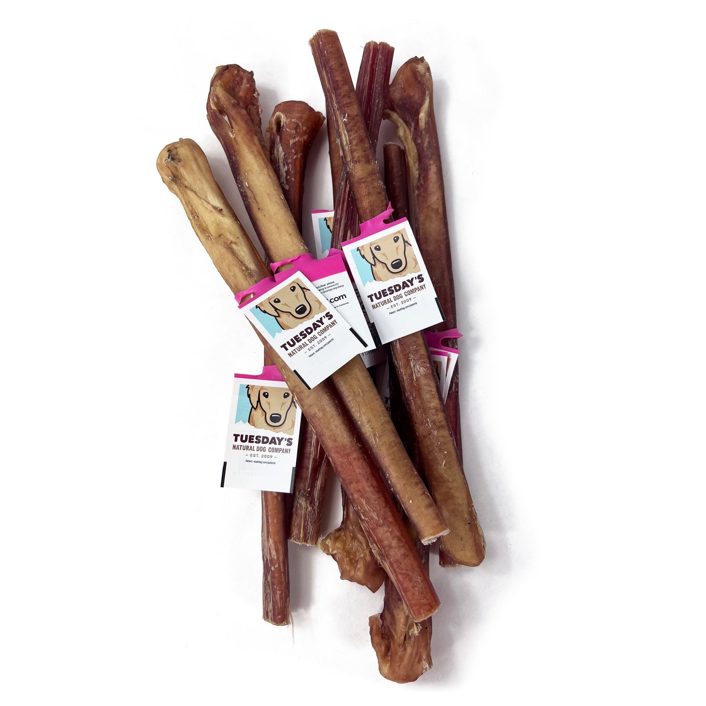 12" Jumbo Bully Sticks - Odor Free (Bulk) - Pack of 25
