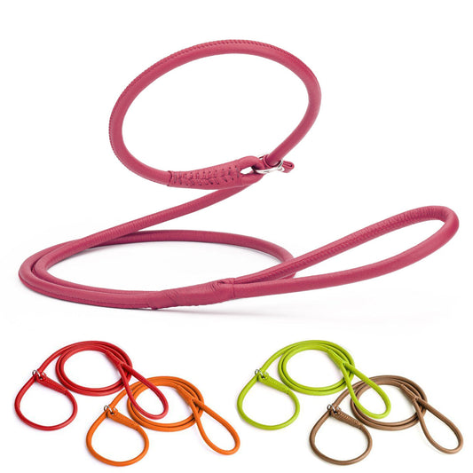 Soft Leather Round Slip Lead