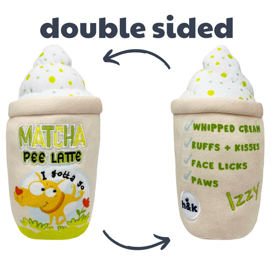 Matcha Pee Latte Dog Toy (Double Sided) - 30% Off