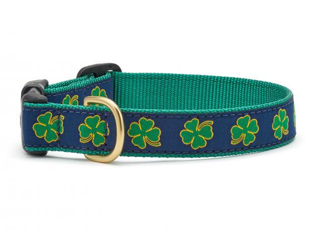 Navy Shamrock Dog Collar