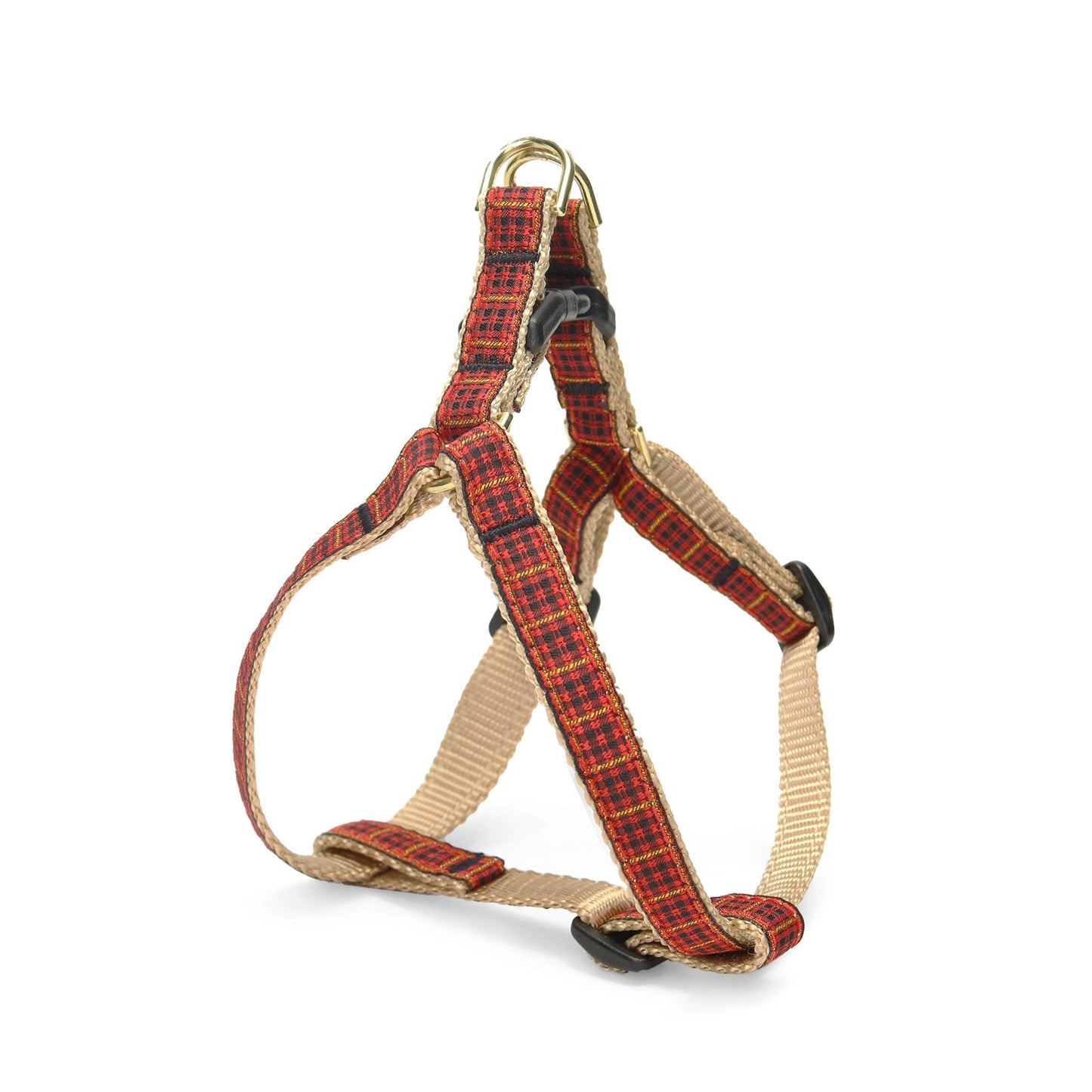 New Red Plaid Small Breed Dog Harness